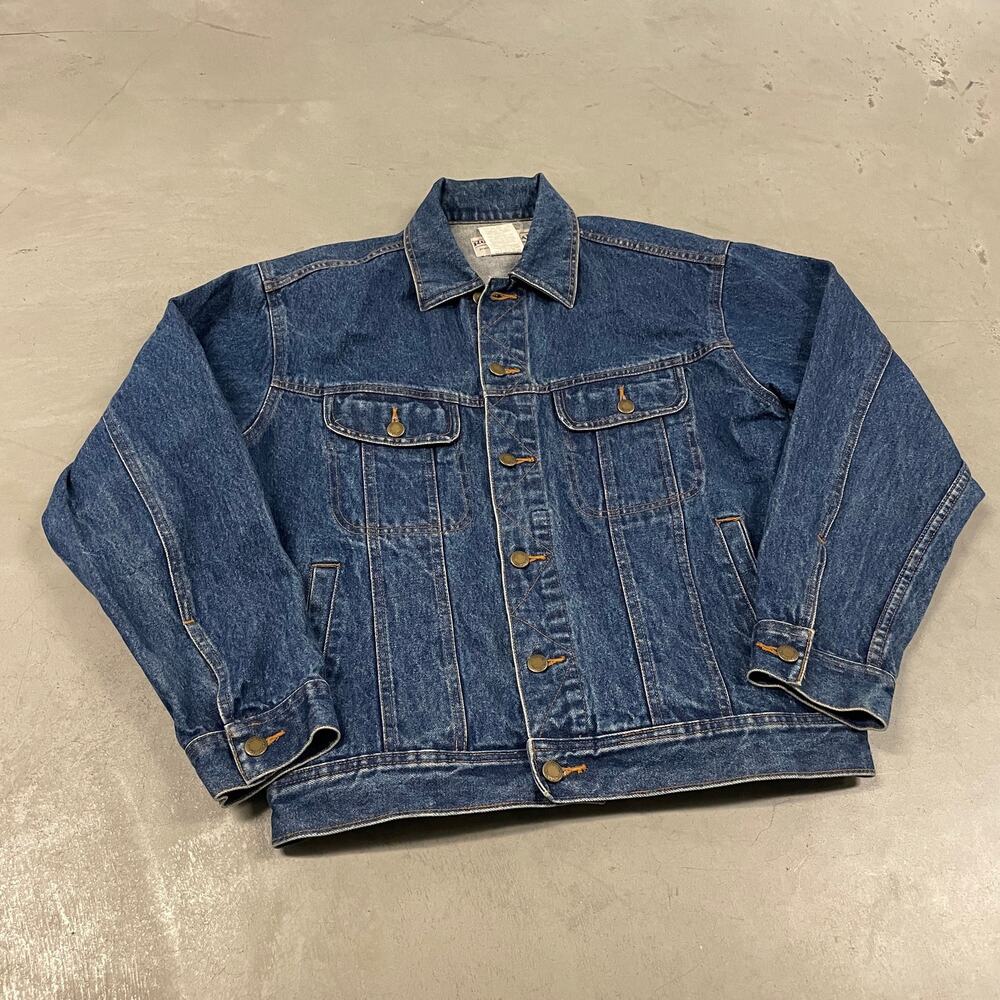 vintage 90s wrangler western denim trucker jacket